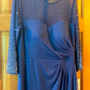 Wedgewood beaded sleeve gown